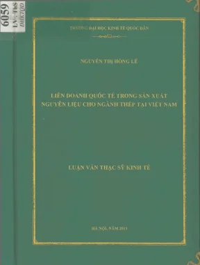 Liên Doanh Quốc Tế Trong Sản Xuất Nguyên Liệu Ngành Thép