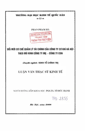 Cải cách quản lý tài chính cho công ty cổ phần tại Hà Nội