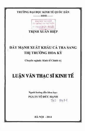 Đẩy Mạnh Xuất Khẩu Cá Tra Sang Thị Trường Hoa Kỳ