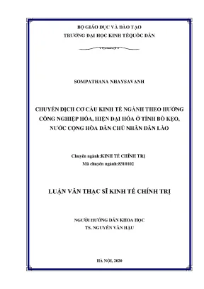 Chuyển Dịch Cơ Cấu Kinh Tế Ngành Hướng Công Nghiệp Hóa