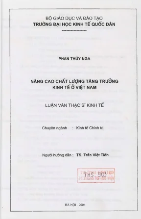 Nâng Cao Chất Lượng Tăng Trưởng Kinh Tế Việt Nam