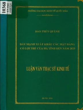 Đẩy Mạnh Xuất Khẩu Hàng Hóa Tại Hà Tĩnh Đến Năm 2020