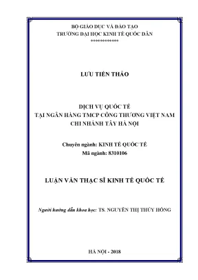 Dịch Vụ Quốc Tế Tại Ngân Hàng TMCP Công Thương Việt Nam: