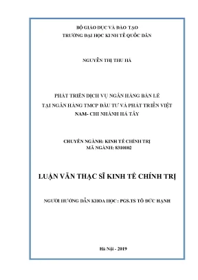Phát Triển Dịch Vụ Ngân Hàng Bán Lẻ Tại BIDV Hà Tây