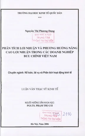 Phân Tích Lợi Nhuận và Phương Hướng Nâng Cao Lợi Nhuận 