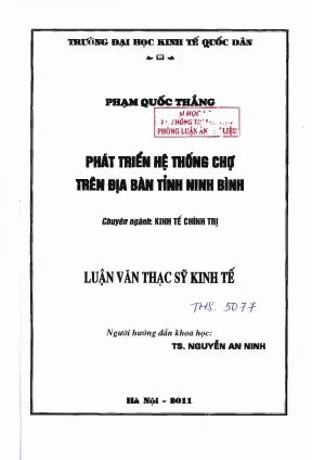 Phát Triển Hệ Thống Phân Phối Hàng Hóa Tại Tỉnh Ninh Bình