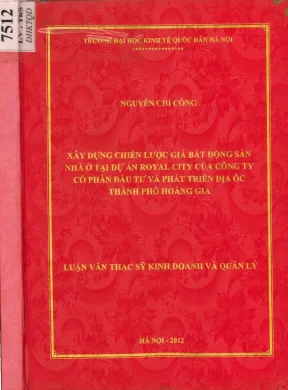 Chiến Lược Giá Bất Động Sản Tại Dự Án Royal City