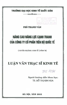 Nâng Cao Năng Lực Cạnh Tranh Của Doanh Nghiệp Tại Việt Nam