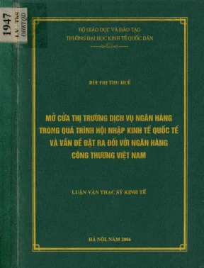 Mở Cửa Thị Trường Dịch Vụ Ngân Hàng Trong Quá Trình Hội