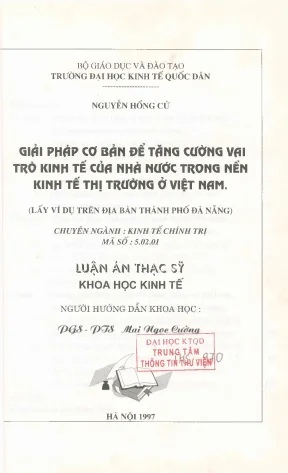 Vai Trò Kinh Tế Của Nhà Nước Trong Nền Kinh Tế Thị