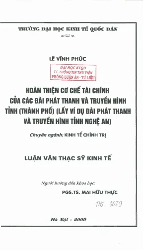 Hoàn thiện cơ chế tài chính của các đài phát thanh và