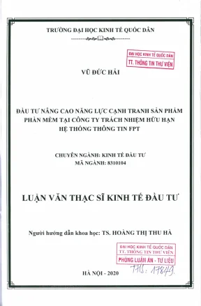Nâng cao năng lực cạnh tranh sản phẩm phần mềm tại FPT