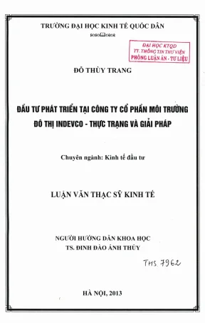 Giải pháp đầu tư phát triển tại Công ty Cổ phần Môi