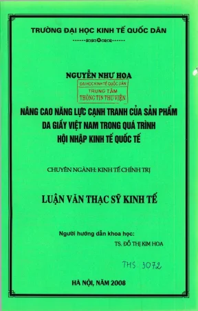 Nâng Cao Năng Lực Cạnh Tranh Sản Phẩm Da Giày Việt Nam