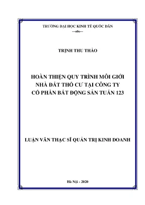 Hoàn thiện quy trình môi giới bất động sản tại Công ty 