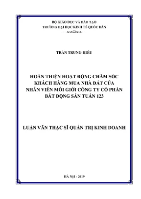 Hoàn thiện hoạt động chăm sóc khách hàng trong lĩnh vực 