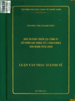 Nâng cao hiệu quả đầu tư tại Công ty Cổ phần Xây dựng số