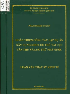 Cải Thiện Công Tác Lập Dự Án Xây Dựng Kho Lưu Trữ Tại