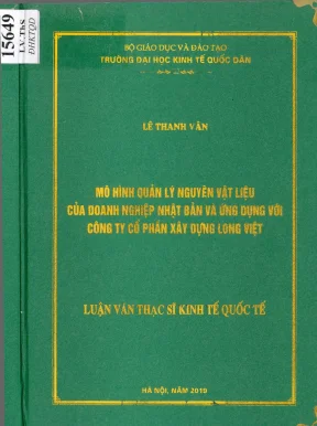 Mô Hình Quản Lý Nguyên Vật Liệu Của Doanh Nghiệp Nhật