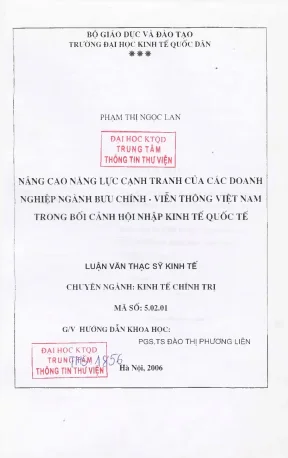 Nâng Cao Năng Lực Cạnh Tranh Ngành Bưu Chính - Viễn