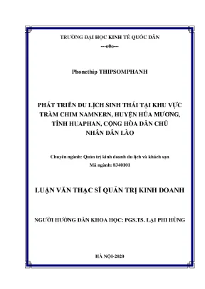 Phát Triển Du Lịch Sinh Thái Tại Khu Vực Tràm Chim Nam 