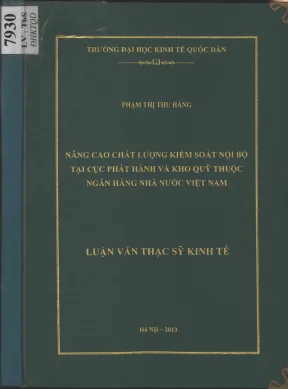 Nâng cao chất lượng kiểm soát nội bộ tại Ngân hàng Nhà