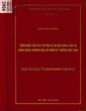 Thẩm định cho vay tài trợ dự án bất động sản tại ngân 