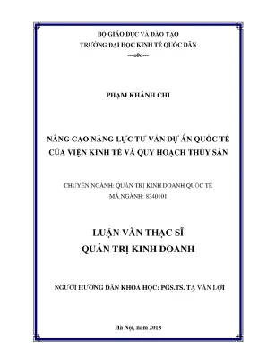 Nâng Cao Năng Lực Tư Vấn Dự Án Quốc Tế Tại Viện Kinh Tế