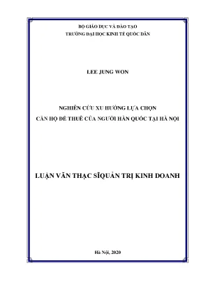 Xu Hướng Lựa Chọn Căn Hộ Thuê Của Người Hàn Quốc Tại Hà Nội