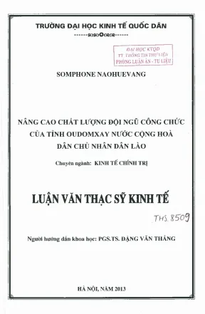Nâng Cao Chất Lượng Đội Ngũ Công Chức Tỉnh Oudomxay