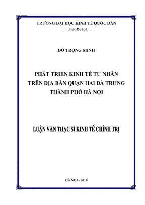Phát Triển Kinh Tế Tư Nhân Tại Quận Hai Bà Trưng, Hà Nội