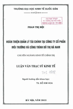Hoàn thiện quản lý tài chính tại công ty cổ phần môi