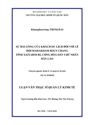Nâng Cao Sự Hài Lòng Của Khách Du Lịch Đối Với Lễ Hội 