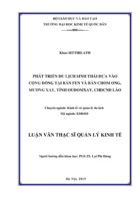 Phát Triển Du Lịch Sinh Thái Dựa Vào Cộng Đồng Tại Bản 