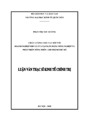 Nâng cao chất lượng cho vay đối với doanh nghiệp nhỏ và