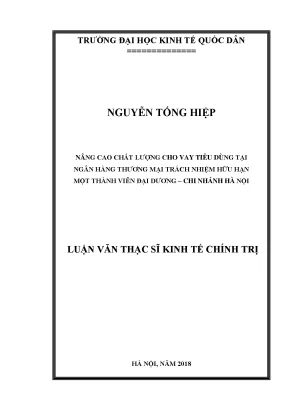Nâng Cao Chất Lượng Cho Vay Tiêu Dùng Tại Ngân Hàng Đại