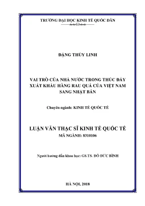 Vai Trò Của Nhà Nước Trong Thúc Đẩy Xuất Khẩu Hàng Rau