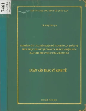 Nghiên Cứu An Toàn Vệ Sinh Thực Phẩm Trong Chế Biến Thủy Sản