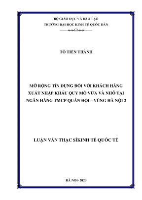 Mở Rộng Tín Dụng Cho Khách Hàng Xuất Nhập Khẩu Quy Mô