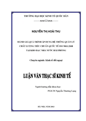 Đánh Giá Hệ Thống Quản Lý Chất Lượng ISO 9001:2008 Tại