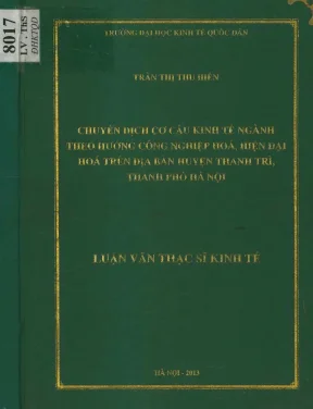Chuyển Đổi Cơ Cấu Kinh Tế Ngành Theo Hướng Công Nghiệp