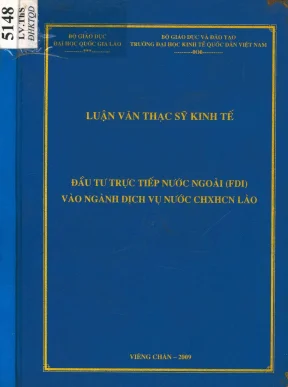 Đầu Tư Trực Tiếp Nước Ngoài (FDI) Vào Ngành Dịch Vụ Tại