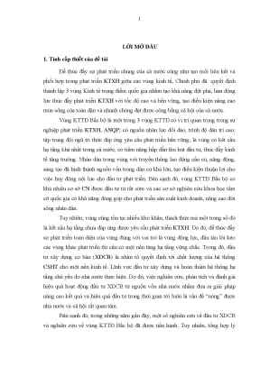 Đầu Tư Xây Dựng Cơ Bản Từ Nguồn Vốn Nhà Nước Tại Vùng
