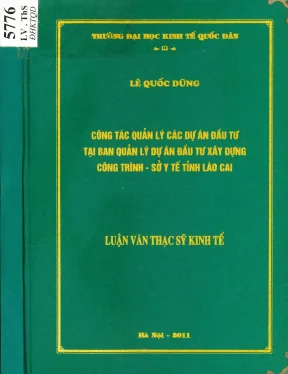 Quản Lý Dự Án Đầu Tư Xây Dựng Tại Sở Y Tế Tỉnh Lào Cai