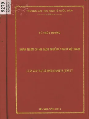 Hoàn thiện chính sách thuế đất đai ở Việt Nam