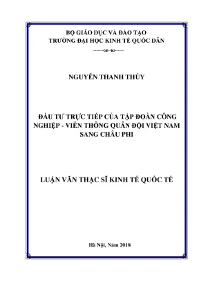 Đầu Tư Trực Tiếp Của Viettel Tại Châu Phi: Cơ Hội Và
