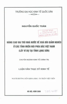 Nâng Cao Vai Trò Nhà Nước Trong Xóa Đói Giảm Nghèo Tại