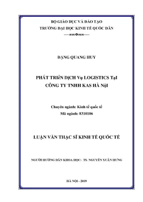 Phát Triển Dịch Vụ Logistics Tại Công Ty TNHH KAS Hà Nội