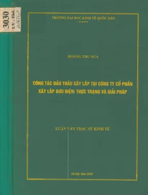 Giải Pháp Nâng Cao Hiệu Quả Đấu Thầu Xây Lắp Tại Công Ty