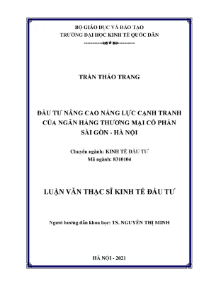 Nâng cao năng lực cạnh tranh ngân hàng thương mại cổ